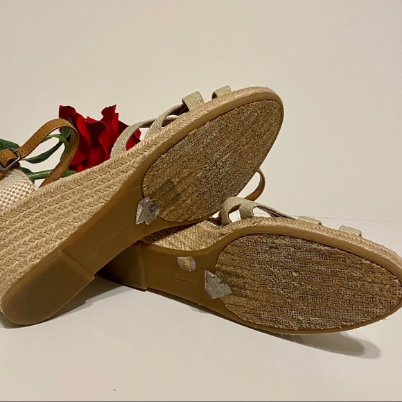 Lucky Brand Tan Woven Wedges Women's 8.5 - Picture 3 of 6